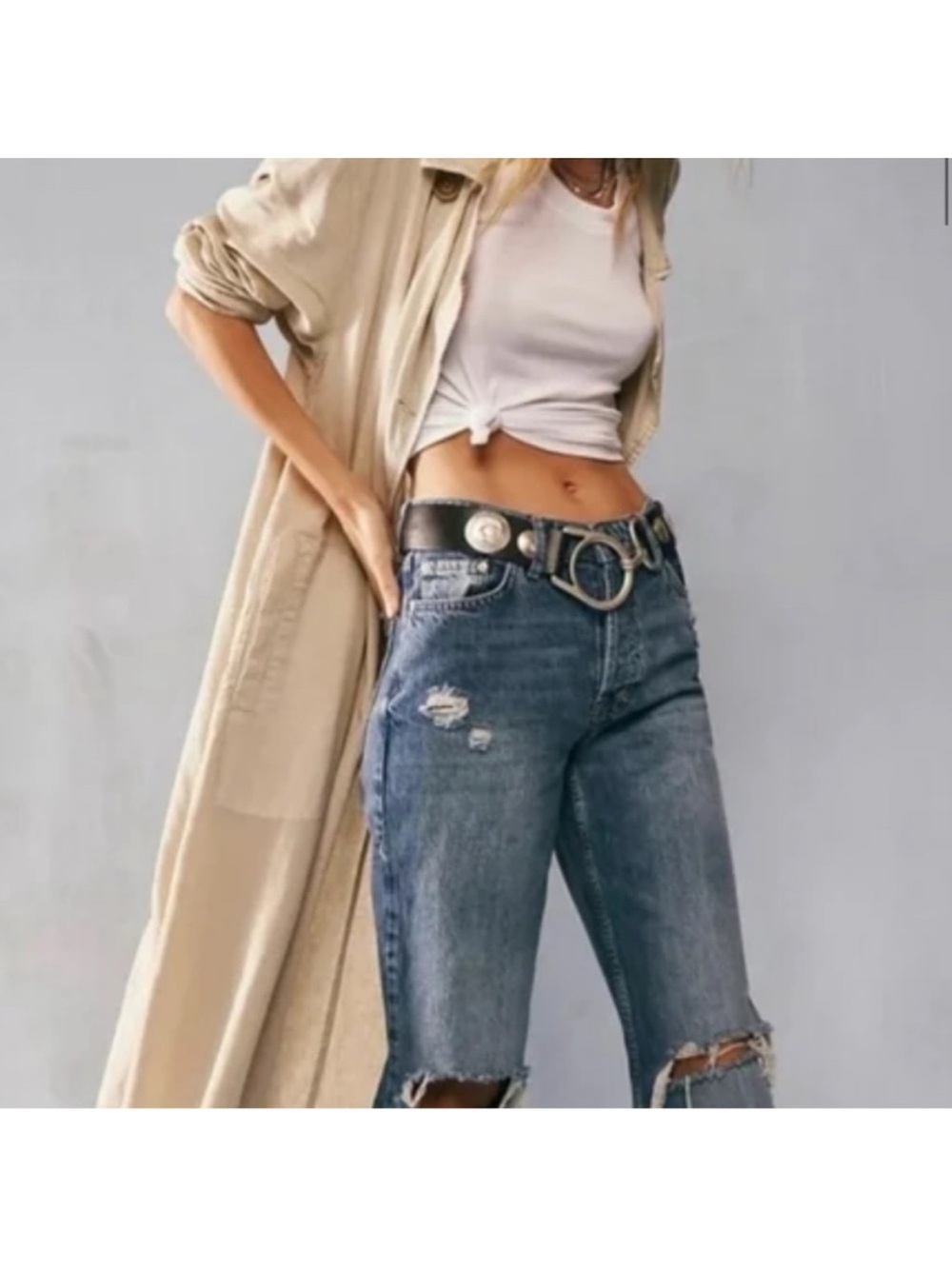 Free People Sweet Melody trench, XS- Light Beige - Picture 2 of 8